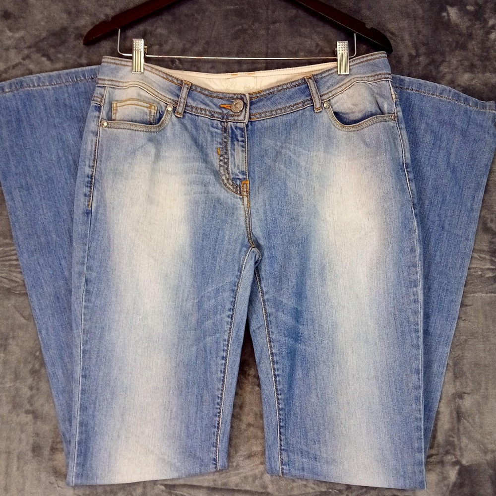 VTG Blu Byblos Jeans Mens 34 Light Wash Denim Stretch Straight Leg Made in Italy